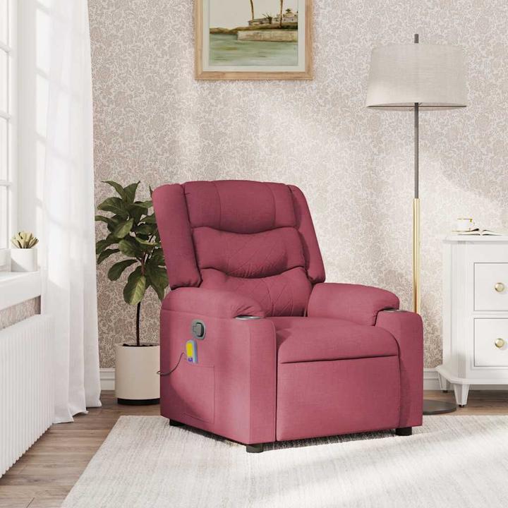 Produktbild VidaXL Massagesessel Weinrot Stoff