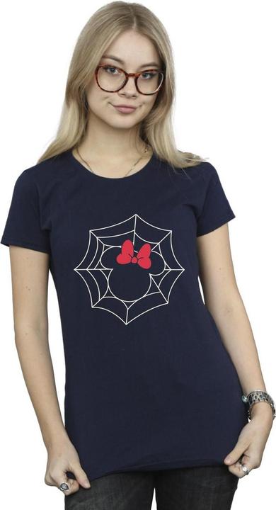 Actual product image Disney Womens/Ladies Minnie Mouse Spider Web Cotton T-Shirt (XL)
