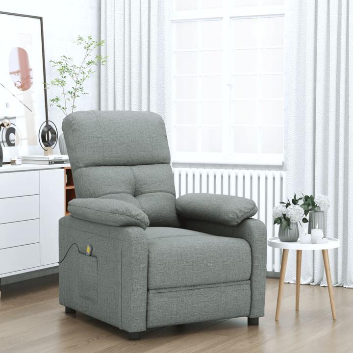 Produktbild VidaXL Massagesessel Fernsehsessel Relaxsessel Liegesessel Dunkelgrau Stoff