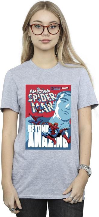 Actual product image Womens/Ladies Spider-Man Beyond Amazing Cover Cotton Boyfriend T-Shirt (M)