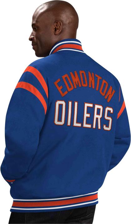 Actual product image G-III Edmonton Oilers Tailback Varsity Jacket (XL)
