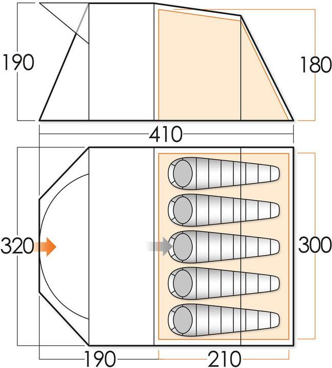Produktbild Vango Lauder 500 (Tunnelzelt, 11.10 kg, 5 Personen)
