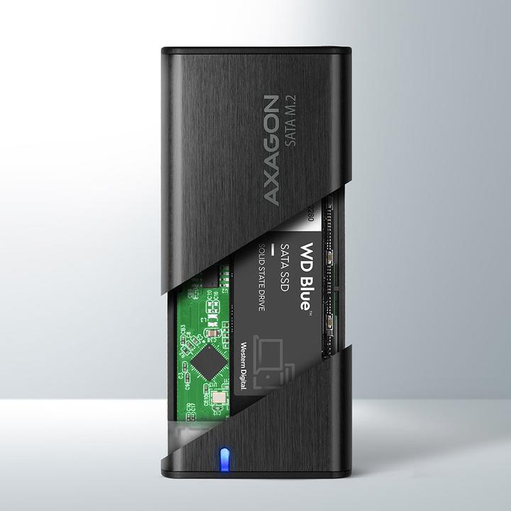 Actual product image Axagon EEM2-SBC external enclosure for M.2 SSDs USB-C 3.2 Gen 2 (M.2)