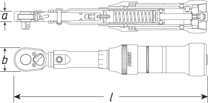 Actual product image HAZET Torque wrench 6145-1CT ∙ Nm min-max: 300 - 800 Nm ∙ Tolerance: 2% ∙ Square, solid 20 mm (3/4 … (3/4", 300 Nm, 800 Nm)
