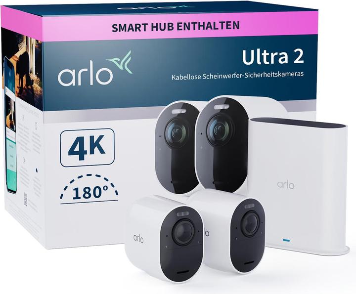 Produktbild Arlo Ultra 2 Spotlight Kamera, 2er Set (3840 x 2160 Pixels)