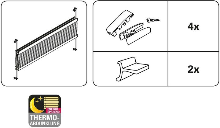 Produktbild Gardinia Wabenplissee Concept 70 x 130 cm, Weiss (70 x 130 cm)