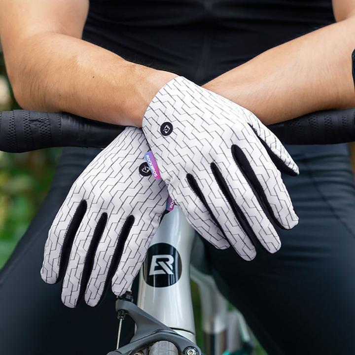 Immagine prodotto Rockbros MTB cycling gloves size: L - white and black (L)