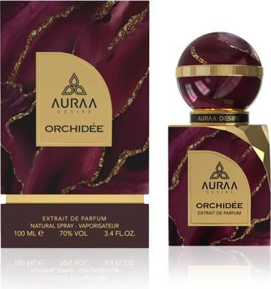 Produktbild Auraa Desire Orchidee Extrait de Parfum 100ml von Luxuriöses Unisex-Parfüm mit Safran, Zimt (Eau de Parfum, 100 ml)