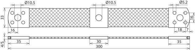Actual product image Dehn Bridging strip Al 50mm L 300 mm m. 377115