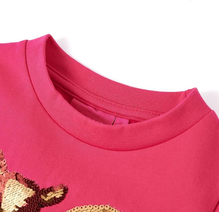 Produktbild VidaXL Kinder-Sweatshirt Knallrosa 116,Material: 95 % Baumwolle. 5 (116)