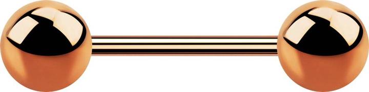 Image du produit Star Piercing Micro Barbell or rose avec deux boules (sans laiton, Titane G23)