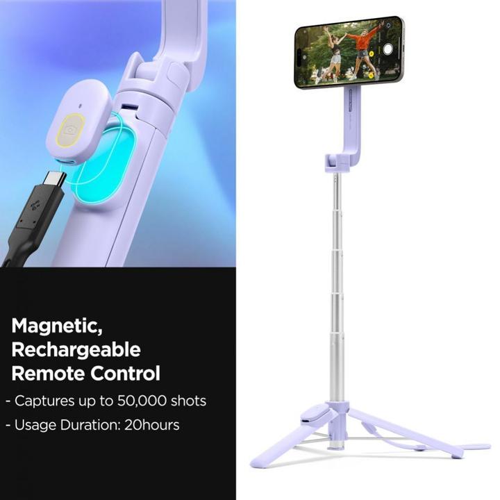 Produktbild Spigen S571W MagSafe Bluetooth Selfie Stick with Tripod - Purple