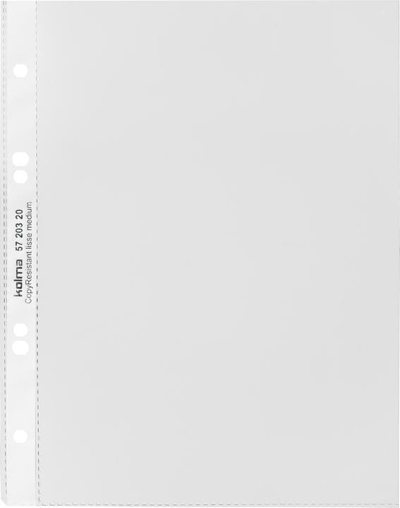 Kolma Pochette de présentation A5 lisse medium perforation universelle (A5, 100 x)
