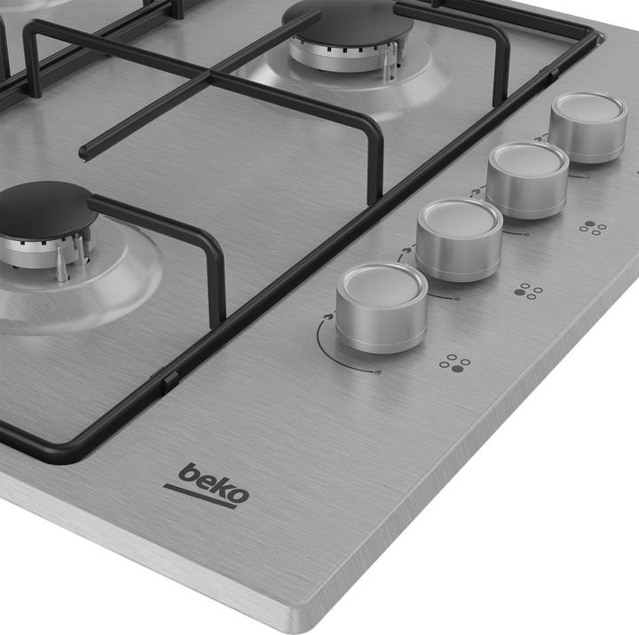 Produktbild Beko HIBG64120SX Kochfeld Edelstahl Integriert Gaskochfeld 4 Zone(n)