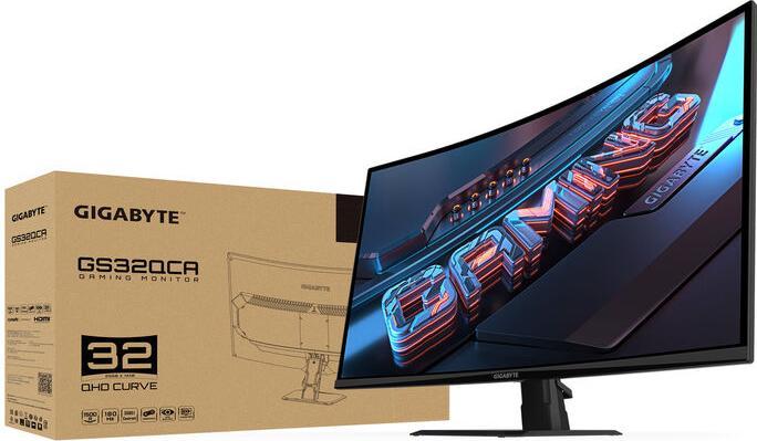 Produktbild Gigabyte Dis 32 GBT GS32QCA QHD 180Hz IPS Curved (2560 x 1440 Pixel, 31.50")