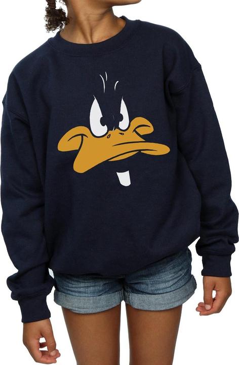 Actual product image Looney Tunes Girls Daffy Duck Big Face Sweatshirt (140, 146)