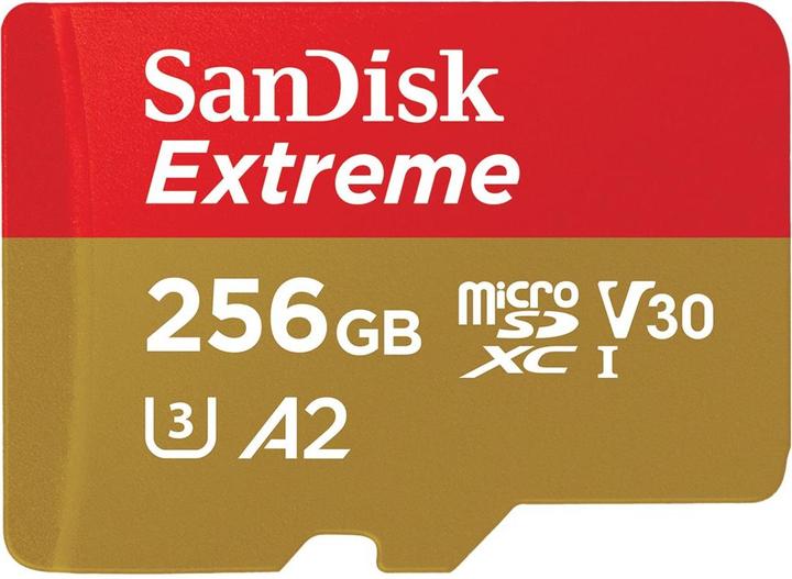 Actual product image SanDisk Extreme (256 GB, microSDXC, U3, UHS-I)
