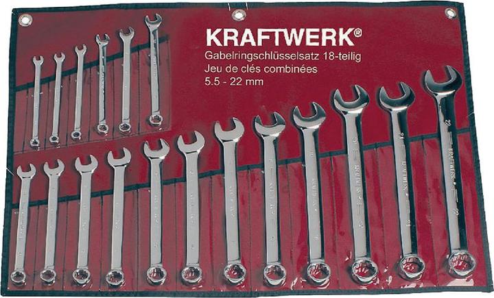 Produktbild Kraftwerk Gabelringschlüssel-Satz (5.5 mm, 22 mm)