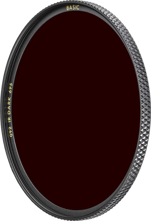 Immagine prodotto B+W 092 Filtro infrarosso, rosso scuro 695, senza rivestimento/Basic 39mm (Filtro a trasmittanza infrarossa, 39 mm)