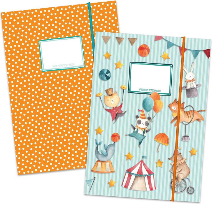 Actual product image Papierdrachen School folder set of 2 DIN A4 - Circus (VE 4)