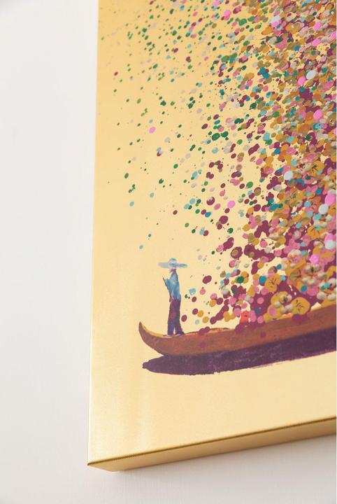 Image du produit Designlife Tableau Touched Flower Boat Gold Pink 100x80cm (80 x 100 cm)