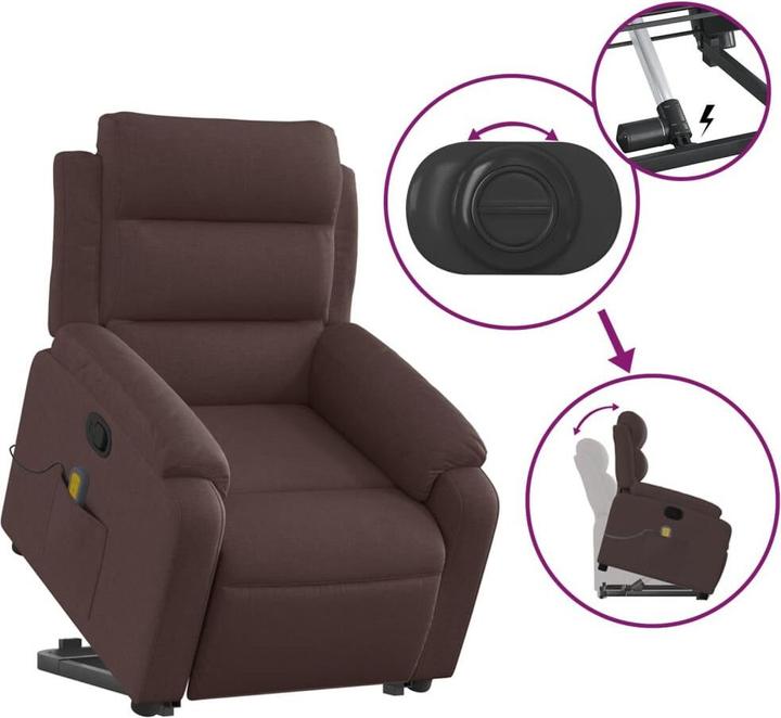 Produktbild VidaXL Massagesessel mit Aufstehhilfe Stoff