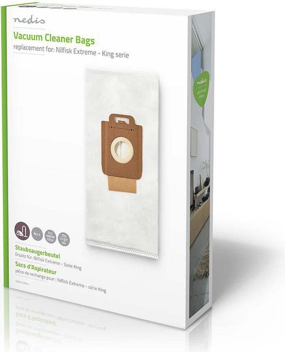 Image du produit Nedis Sacs pour aspirateurs 4 pièces Pièce Synthétique Le plus souvent vendu pour : Nilfisk Blanc Blanc (1 x)