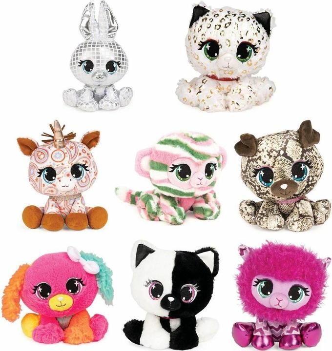 Spin Master GUND P.Lushes Designer Fashion Pets Lady Luna Cat Premium Stuffed Animal Soft Plush, Black and (16 cm)