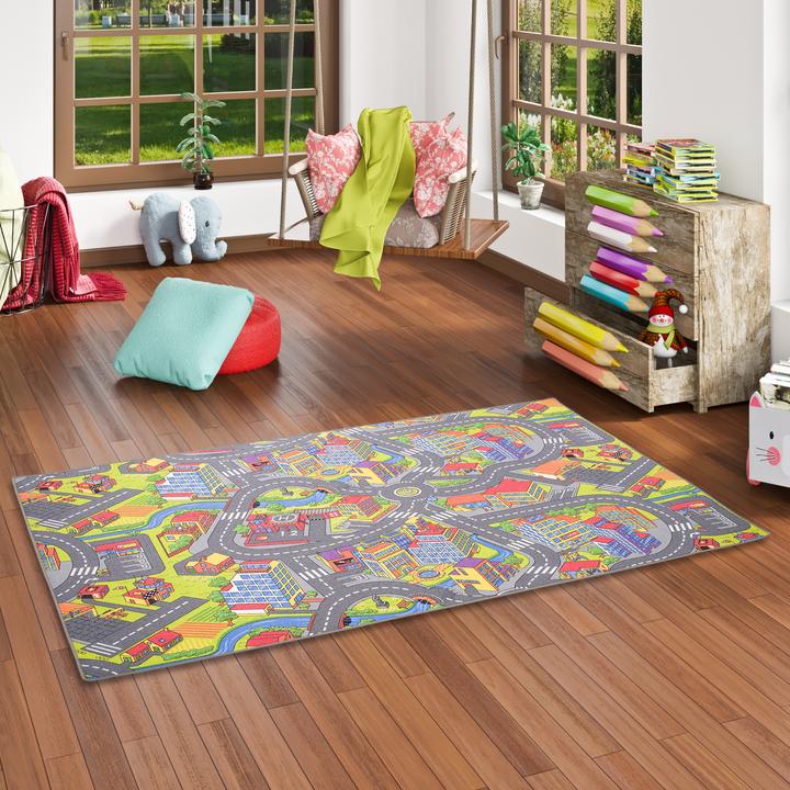 Immagine prodotto Snapstyle Tappeto da gioco per bambini Little Town 3D (80 x 160 cm)