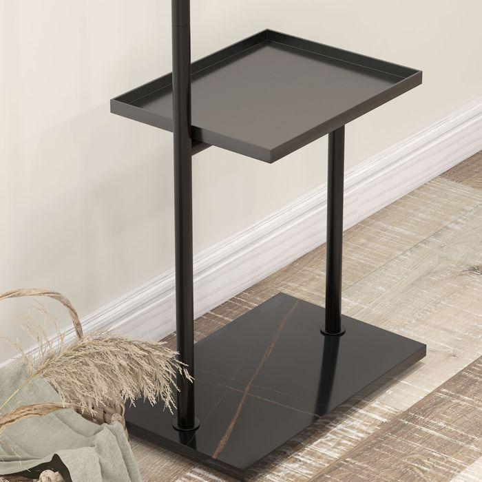 Actual product image Swisshandel24 Garderobenständer Kleiderständer inkl. Haken & Tablett ideal für Kleider, Hüte