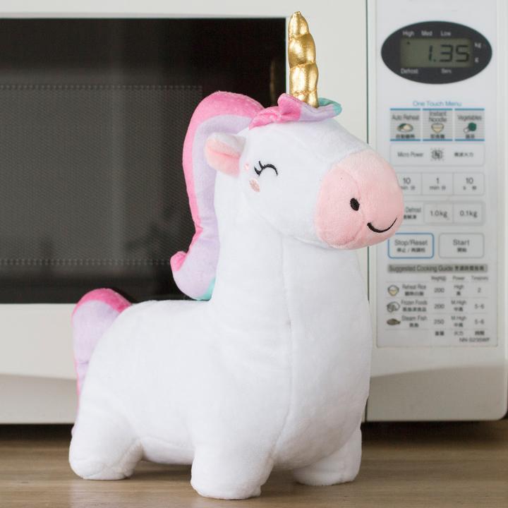 Actual product image Novelty Mikrowelle Wärmekuscheltier Unicorn