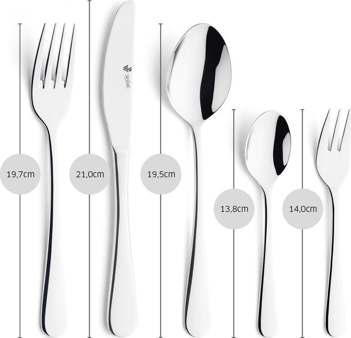Immagine prodotto Paul Wirths Bestecke Set di posate 60 pezzi 0082 Rhodos (60 Pezzo/i, Set di posate)