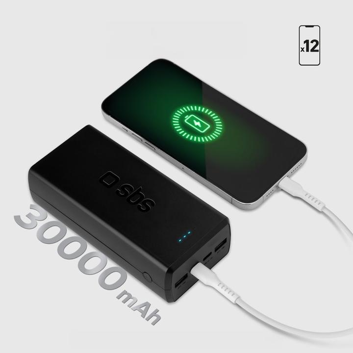 Image du produit SBS Power Bank (30000 mAh, 20 W, 111 Wh)