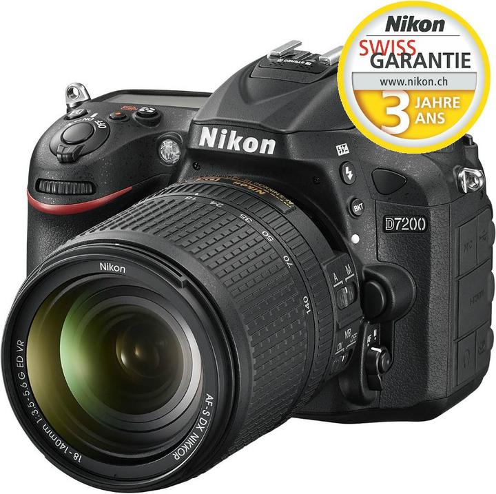 Nikon D7200 Kit (18 - 140 mm, 24.20 Mpx, APS-C / DX)