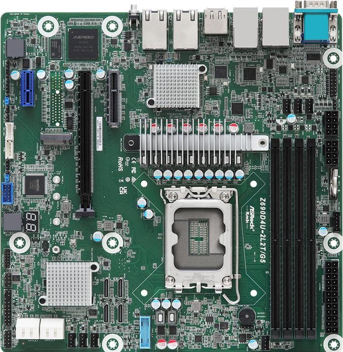 AsRock Mainboard Z690D4U-2L2T/G5 micro-ATX Socket 1700 DDR5-only Single (LGA 1700, Intel Z690H, mATX)