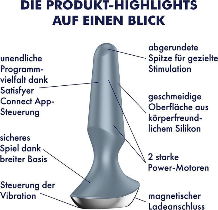 Productafbeelding Satisfyer Plug-ilicious 2 Plug Vibrator - Ijsblauw