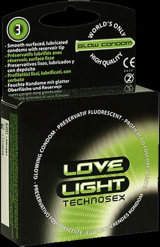 Produktbild Sugant Love Light Glow» 3 Leuchtkondome mit fluoreszierendem Effekt (3 Stk.)