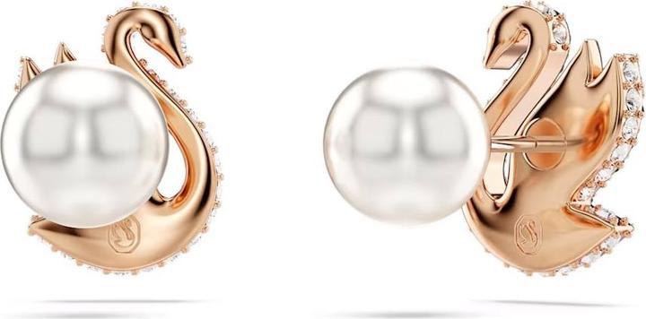 Produktbild Swarovski Iconic Swan Ohrstecker Schwan Schwarz Roségold (Swarovski Metall)