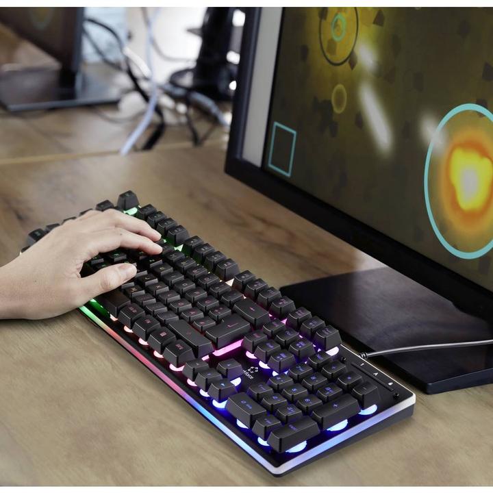 Produktbild Renkforce kabelgebundene USB-Gaming-Tastatur (DE, Kabelgebunden)