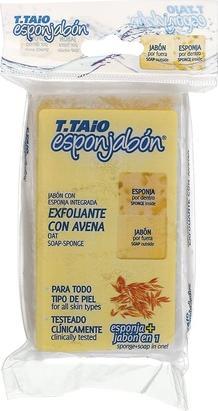 Actual product image Esponjabon by T.Taio T. Taio Oat Soap-Sponge 4.2 oz 120g (Hard soap, 42 ml)