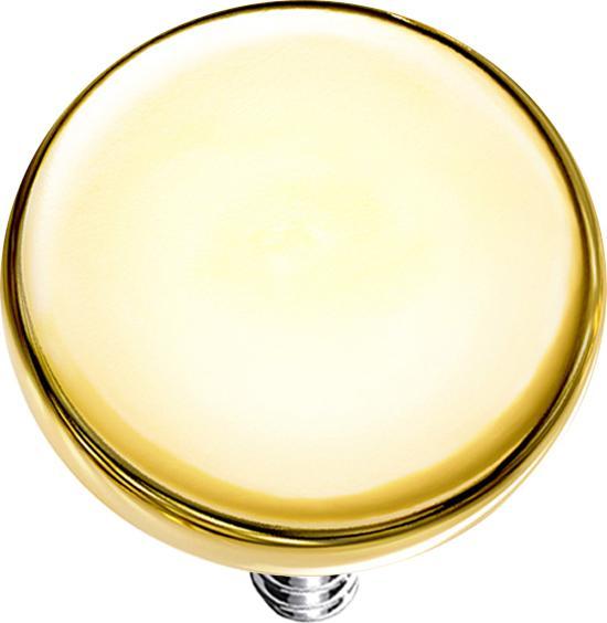 Actual product image Star Piercing Dermal Anchor disc gold-plated with titanium coating (Surgical steel 316L)