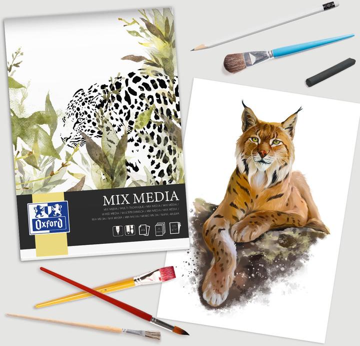Actual product image Oxford Mixed media block (A4, Plain, Soft cover)