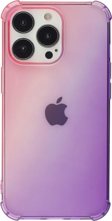 Produktbild PhoneLook Hülle Gummi Bumper Rainbow mit extra Schutz für Ecken Antischock rosa t (Apple iPhone 15 Pro Max)