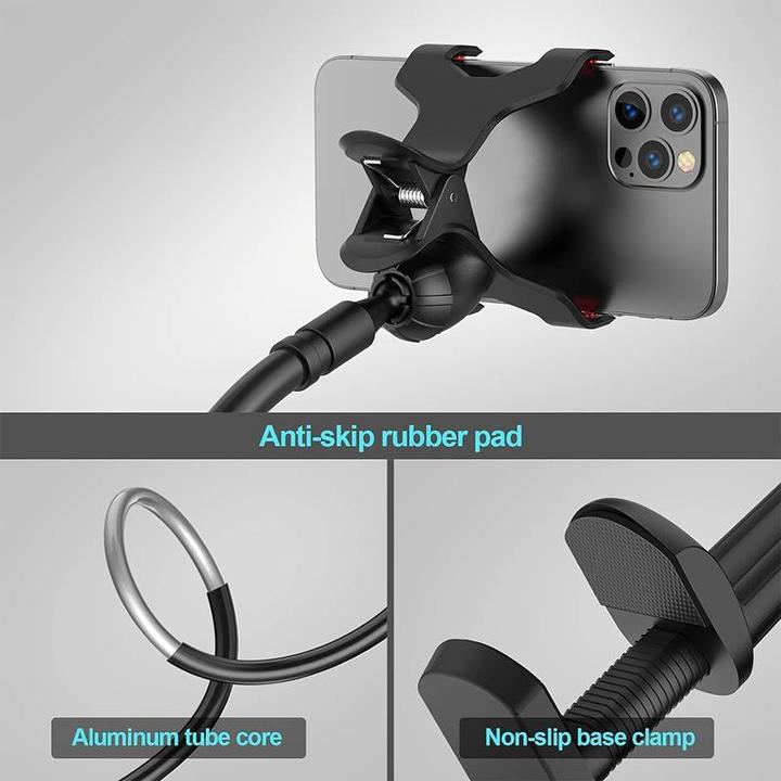 Produktbild PhoneLook Flexibler und bewegbarer Handyhalter 1.3 Meter mit Universalklammer für Tischkante