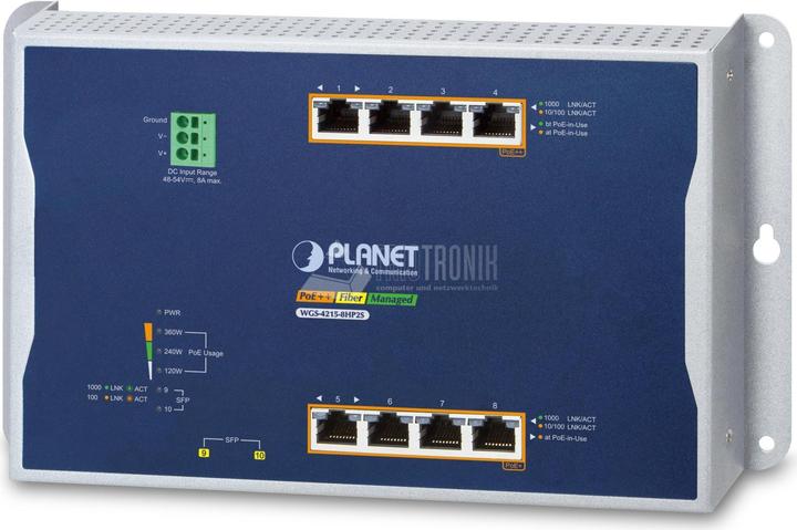 Planet IP30, IPv6/IPv4, 4-port (8 Ports)