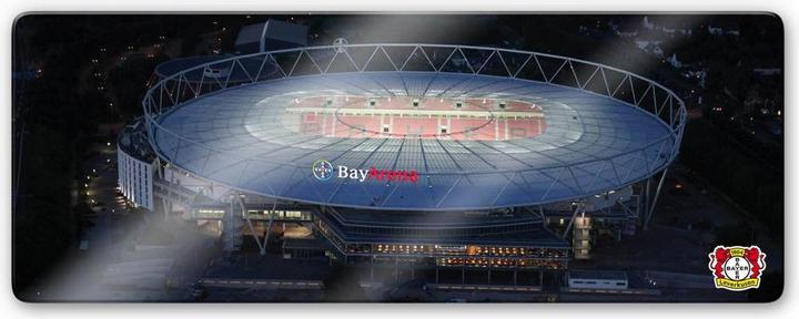 Actual product image Bayer 04 Leverkusen BayArena aerial view at night (80 x 30 cm)