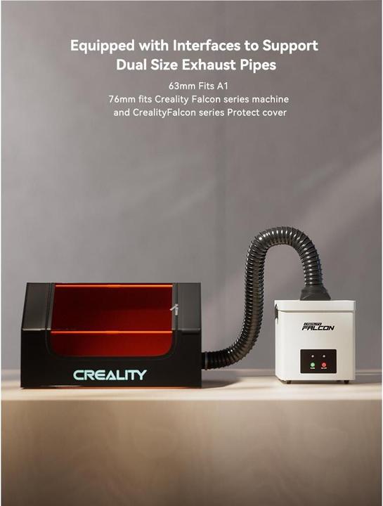 Actual product image Creality Desktop Falcon Smoke Purifier Yw45 (Cleaning)