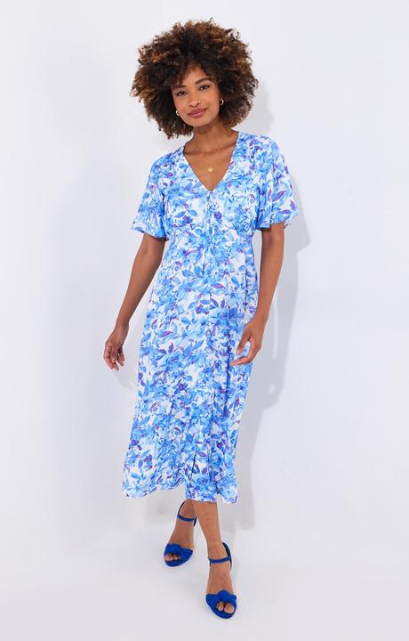 Actual product image Joe Browns Floral Floaty Sleeve Midi Dress (42)