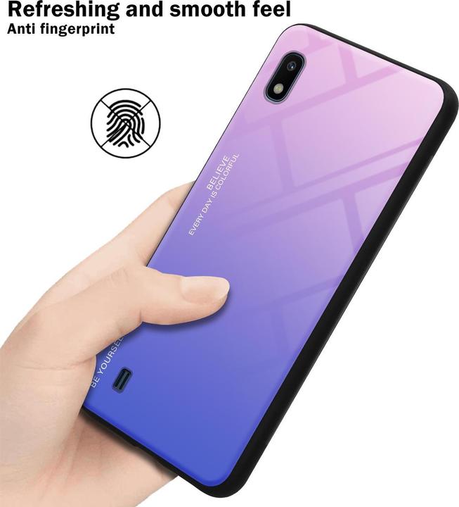 Image du produit Cadorabo Couverture en verre TPU 2 couleurs (HTC One M10, Samsung Galaxy A10)
