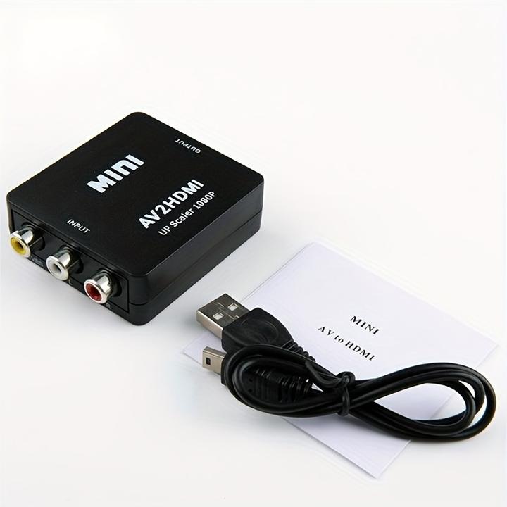 Produktbild PhoneLook Mini Adapter Cinch RCA AV zu HDMI 1080P Konverter für TV / PC / Spielekonsole (Zubehör)